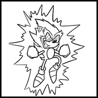 How to draw Fleetway Sonic