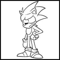 How to draw Sonic – FNF: Secret Histories