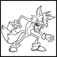 How to draw Tails – FNF: Secret Histories