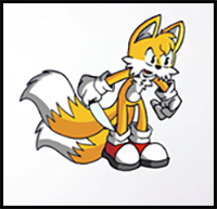 How to Draw FNF MOD Character - Tails
