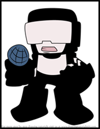 How to Draw Tankman from Friday Night Funkin