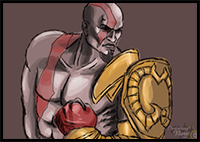 How to Draw Kratos from Mortal Kombat