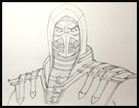 How to Draw SCORPION (Mortal Kombat X) | Narrated Easy Step-by-Step Drawing Tutorial