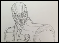 How to Draw Sub-Zero (Mortal Kombat X) | Narrated Easy Step-by-Step Tutorial