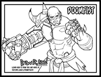 How to Draw DOOMFIST (Overwatch) Drawing Tutorial