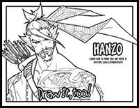 How to Draw Hanzo!