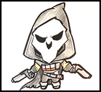 How to Draw Reaper from Overwatch