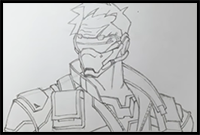 How to Draw SOLDIER: 76 (Overwatch) | Easy Step-by-Step Drawing Tutorial