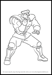 How to Draw M. Bison from Street Fighter