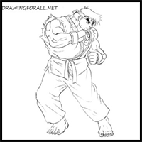 How to Draw Ryu from Street Fighter