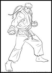 How to Draw Ryu from Street Fighter (Street Fighter) Step by Step