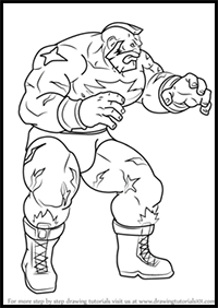 How to Draw Zangief from Street Fighter