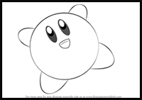 How to Draw Kirby from Super Smash Bros