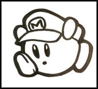 How to Draw Kirby Mario - Super Smash Bros