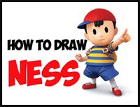 learn how to draw ness from super smash bros.