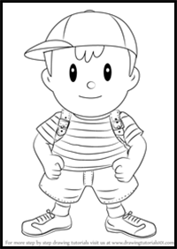 How to Draw Ness from Super Smash Bros