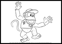 How to Draw Diddy Kong from Super Smash Bros
