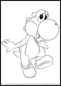 How to Draw Yoshi from Super Smash Bros