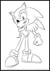 How to Draw Sonic from Super Smash Bros