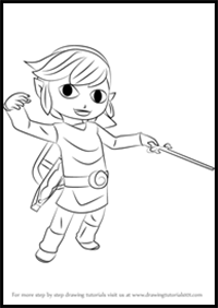 How to Draw Toon Link from Super Smash Bros