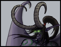 How to Draw Illidan Stormrage from World of Warcraft