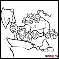 How to Draw Grommash Hellscream | World of Warcraft
