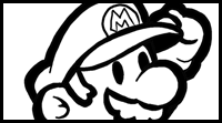 How to Draw Classic Mario Bros or Paper Mario with Easy Step by Step Drawing Tutorial