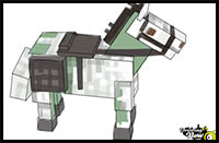 How to Draw the Undead Horse from Minecraft