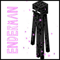 How to Draw Enderman from Minecraft Drawing Tutorial