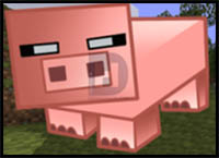 How to Draw a Minecraft Pig