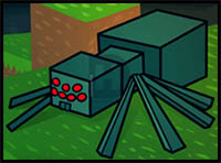 How to Draw a Minecraft Spider, Minecraft Cave Spider