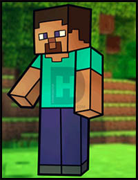 How to Draw Steve from Minecraft