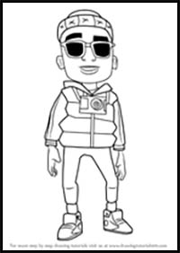 How to Draw Jamie from Subway Surfers