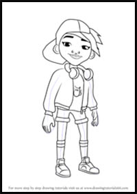 How to Draw Jia from Subway Surfers