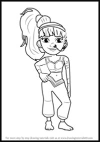 How to Draw Amira from Subway Surfers