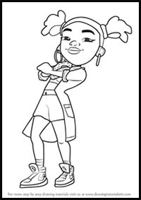How to Draw Lauren from Subway Surfers