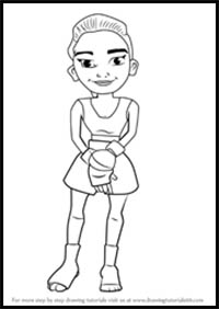 How to Draw Noon from Subway Surfers
