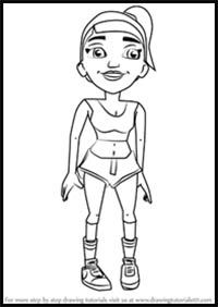 How to Draw Tasha from Subway Surfers