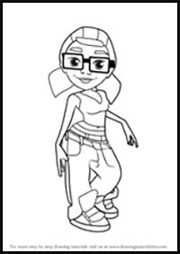 How to Draw Tricky from Subway Surfers