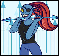 How to Draw Undyne the Fish from Undertale