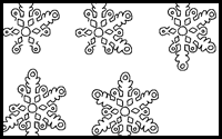 Learn to Draw Lessons : Snowflakes