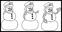 Learn to Draw Lessons : Snowman