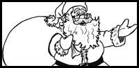 How to Draw Santa Clause Step by Step Drawing Lesson