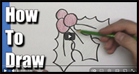 How to Draw Christmas Holly - Step by Step
