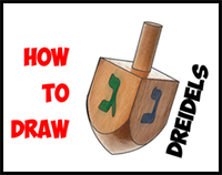 How to Draw a Dreidel for Hanukkah (Chanukah) Easy Step by Step Drawing Tutorial