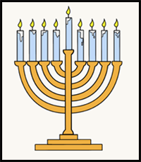 How to Draw a Menorah