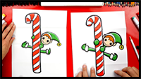 How to Draw a Candy Cane Folding Surprise