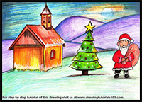 How to Draw Chirstmas Scenery
