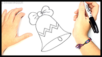 How to Draw a Christmas Bell Step by Step
