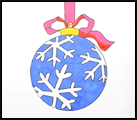 ow to Draw a Christmas Ornament Easy